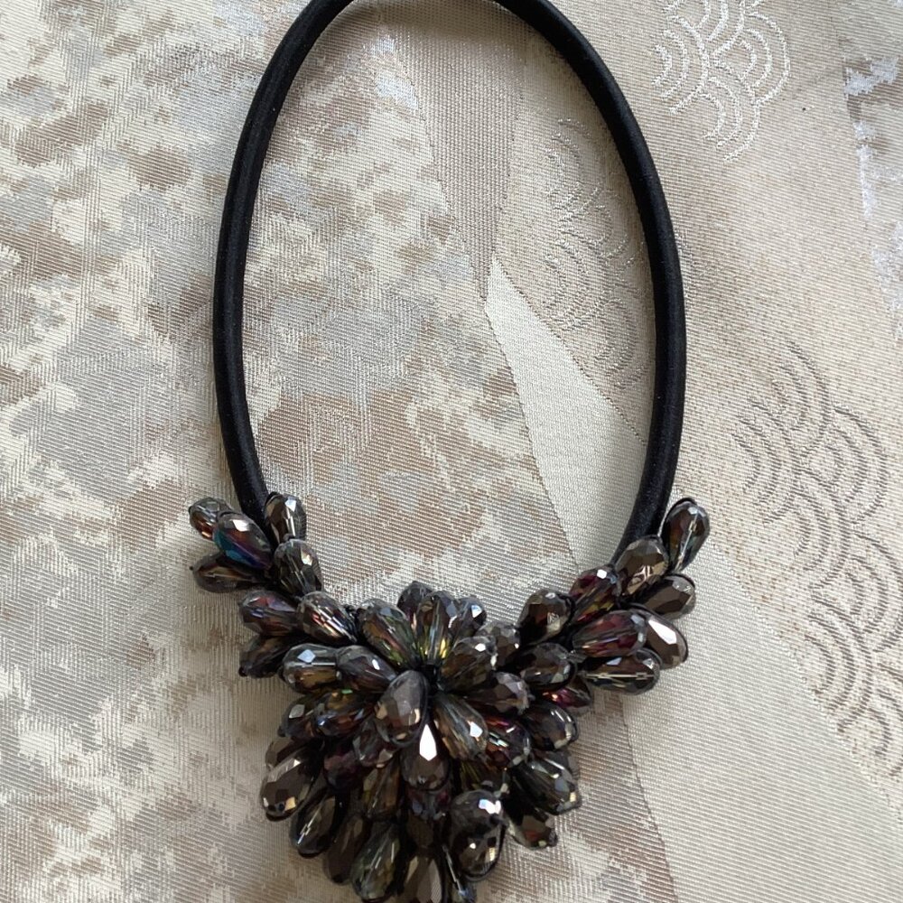 Black beaded necklace